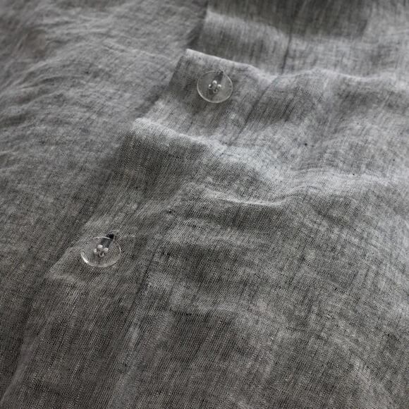 Quince European Linen Duvet Cover Charcoal Chambray Size King/CalKing - Picture 5 of 8